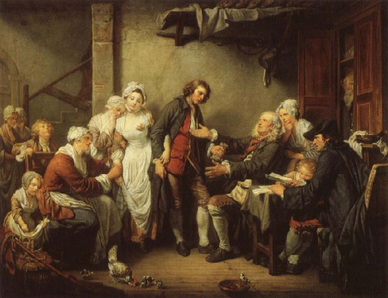 Jean-Baptiste Greuze The Village Marriage Contract oil painting picture
